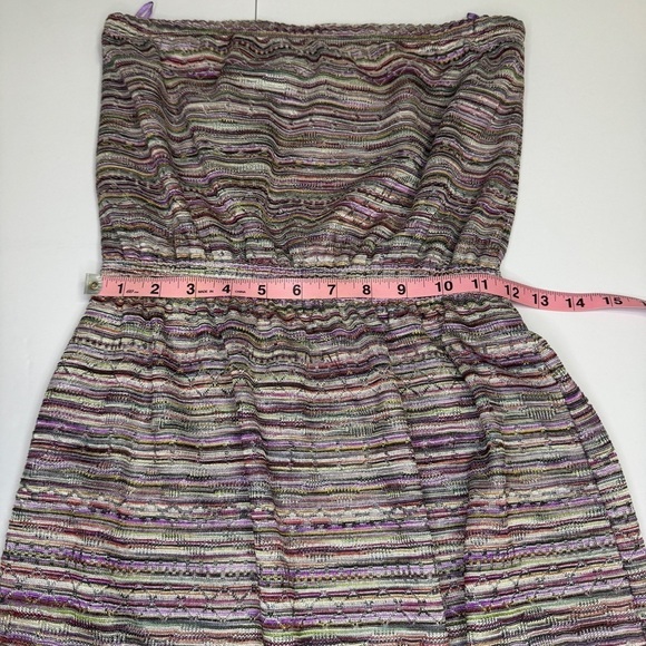 Aqua Strapless Multicolor Textured Knit Dress | Size M | Made in USA - Picture 6 of 10